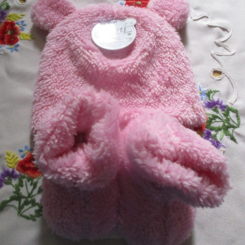 Toby & Me  Pink Hat and Booties 6m-12m
